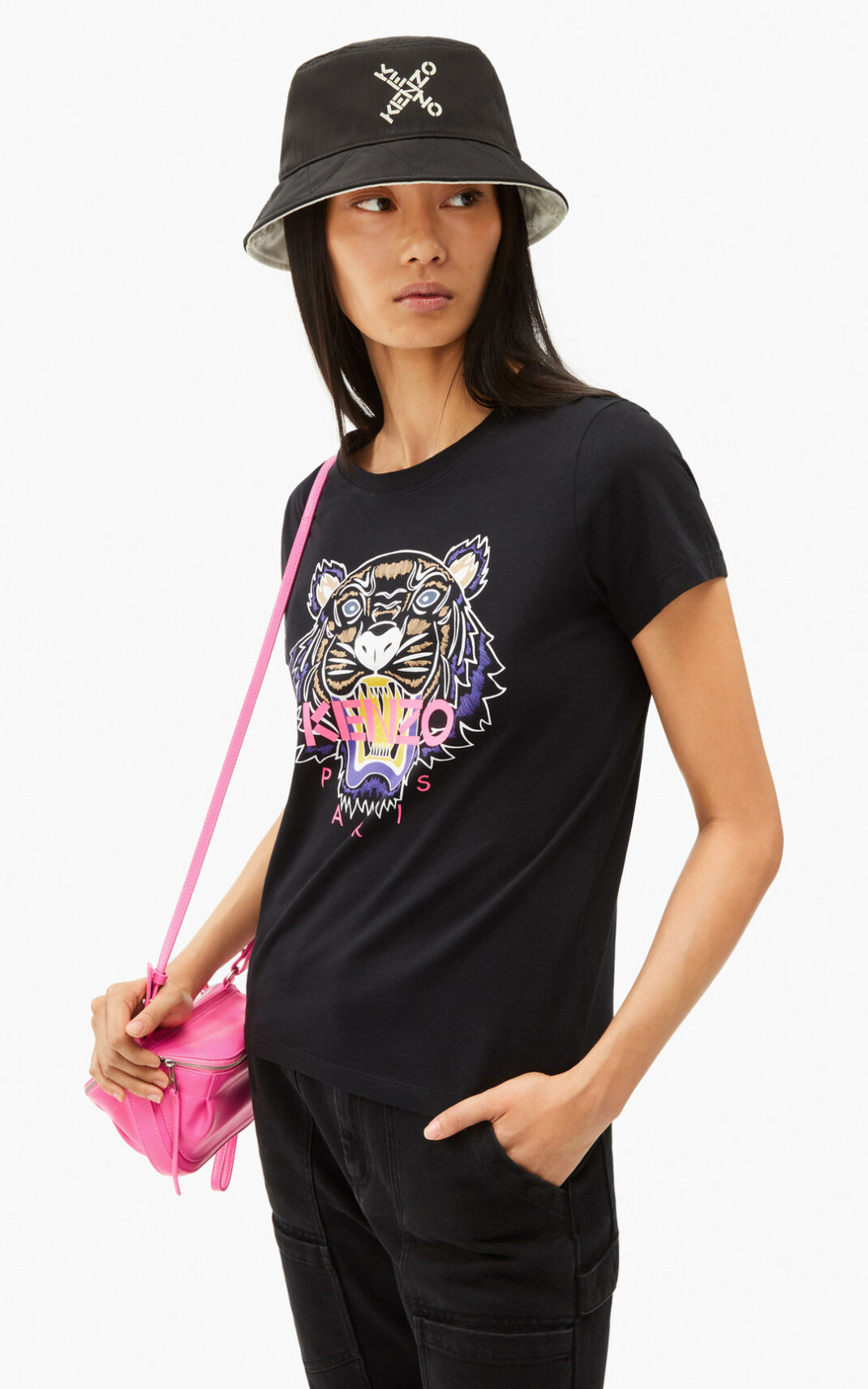 Kenzo Tiger Póló Női Fekete | ID.601898